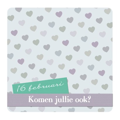 Communiekaart pastel hart - BK 2