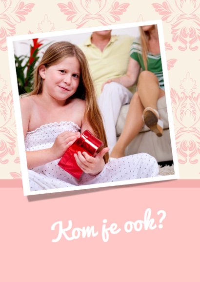 Communiekaart roze Label Stempel 2
