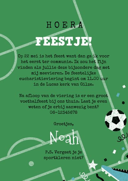 Communiekaart voetbalthema 3