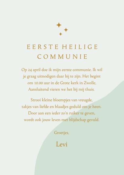 Communiekaartje abstracte vormen foto in boog groen 3