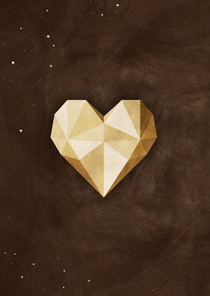 Complimentenkaart jij bent goud waard geometrisch hart 2