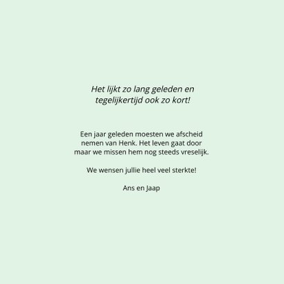 Condoleance een jaar geleden 3
