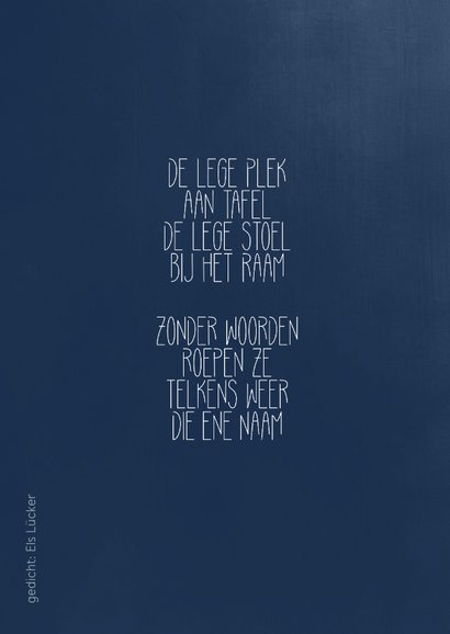 Condoleance geen mens zo aanwezig 2
