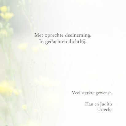 Condoleance - gele bloemen sterkte 3