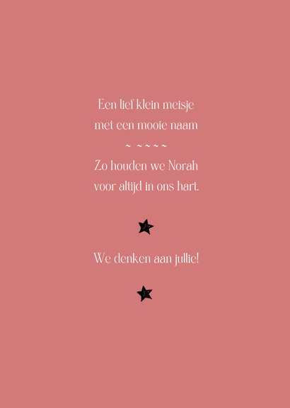 Condoleance Ik noem je bij je naam 3