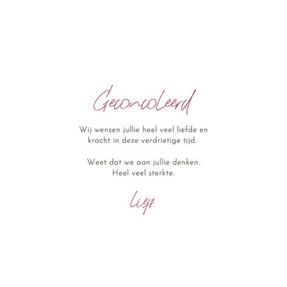 Condoleance kaart dahlia libelle bloem 3