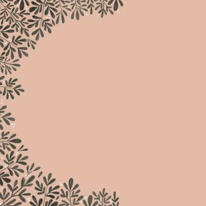 Condoleance kaart kring van bladeren. 2