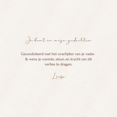 Condoleance kaart met libelle en maan 3