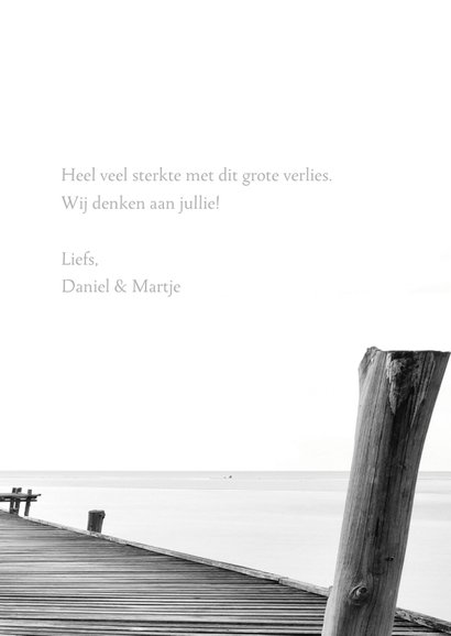 Condoleance kaart met oprechte deelneming 3