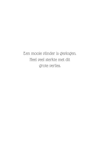 Condoleance kaart vlinder sketch roze 3