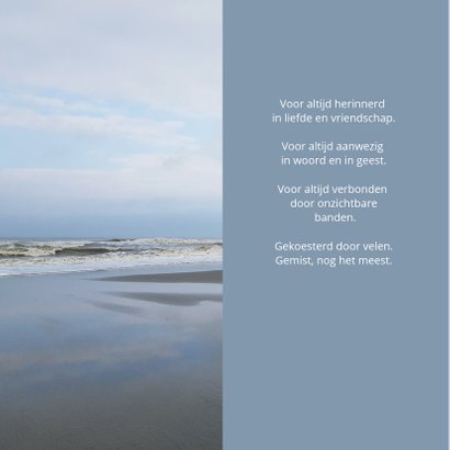 Condoleance kaart - zee en strand 2