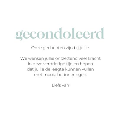 Condoleance kaart zeilboot op stille zee 3