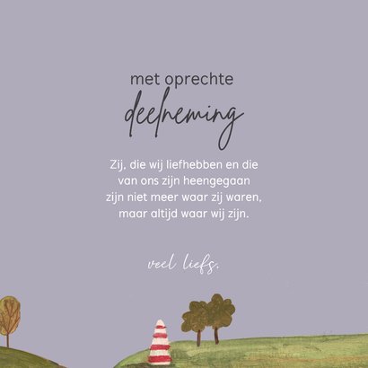 Condoleance kaart zeilboot op zee 3