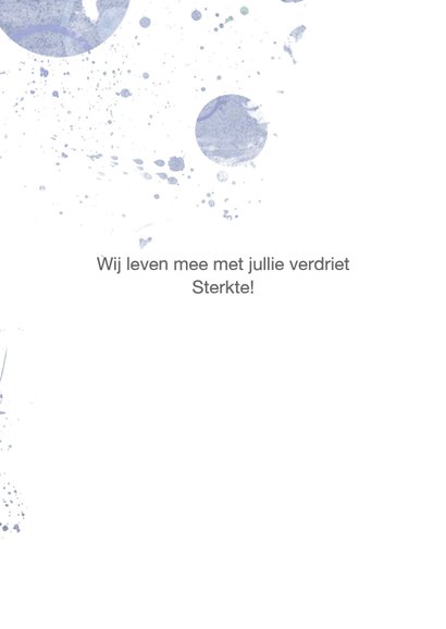 Condoleance kaart zwarte rozen cirkels 3