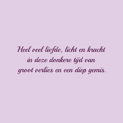 Condoleance liefde en licht IW 2