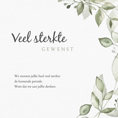 Condoleance - met oprechte deelneming blaadjes 3