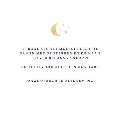 Condoleance miskraam met sterren en maantje 3
