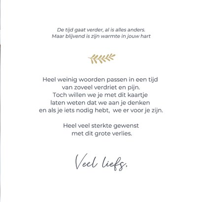 Condoleance sterkte kaart met foto van bloeiende hazelaar 3