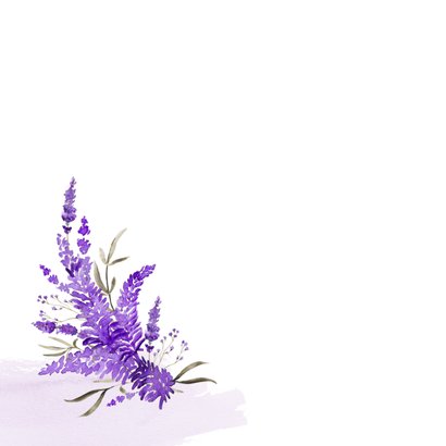 Condoleance sterkte paars bloemen waterverf lavendel bloemen 2