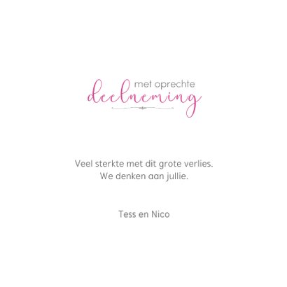 Condoleance - veel sterkte bloemen 3