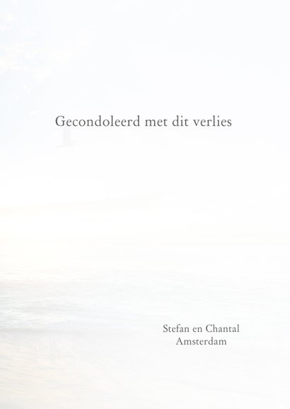 Condoleance - veel sterkte zee 3