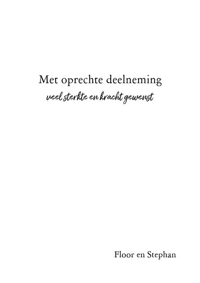 Condoleance - vogel er is niets wat voorgoed verdwijnt 3