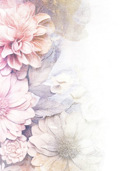 Condoleancekaart barok bloemen schilderij 2
