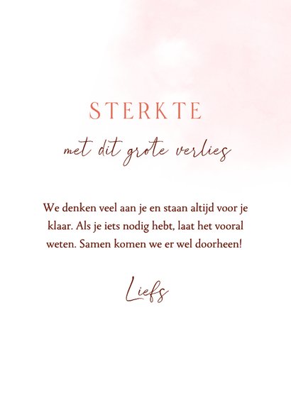 Condoleancekaart bloemen in pastel met vlinder 3