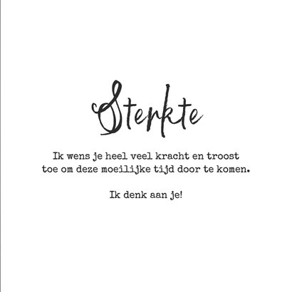 Condoleancekaart bloemen krijtbord blauw sterkte natuur 3