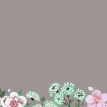 Condoleancekaart bloemen met duif 2