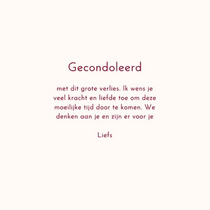 Condoleancekaart bloemen met vogeltje 3
