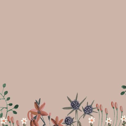 Condoleancekaart botanische bloemen 2