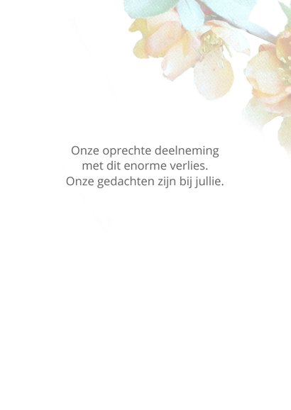 Condoleancekaart deelneming peren bloesem 3