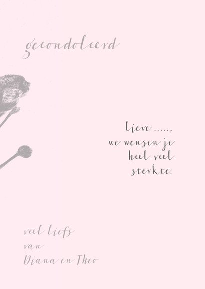 Condoleancekaart dianthus 3