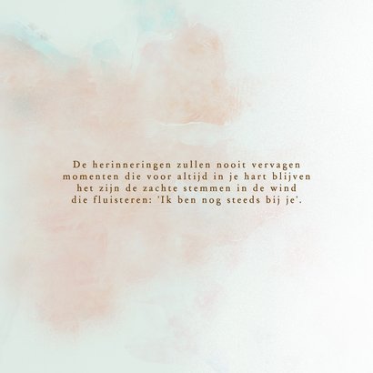 Condoleancekaart gerbera bloem sfeer pastel 2