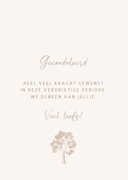 Condoleancekaart handgetekende boom 3