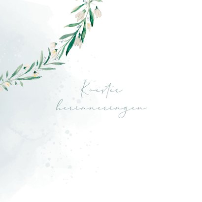 Condoleancekaart hart van sneeuwklokjes 2