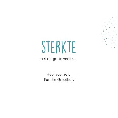 Condoleancekaart heel veel sterkte, abstracte achtergrond 3