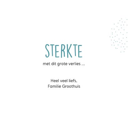 Condoleancekaart heel veel sterkte, abstracte achtergrond 3