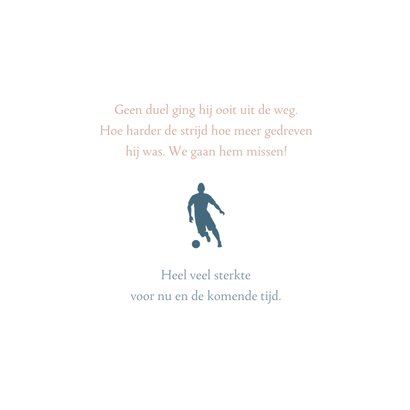 Condoleancekaart hobby voetbal 3