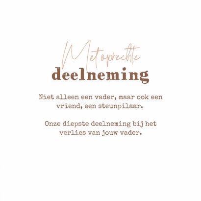 Condoleancekaart houtlook natuur man vader sterkte 3