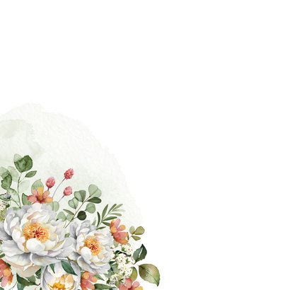 Condoleancekaart klassiek bloemen verf met oprecht medeleven 2