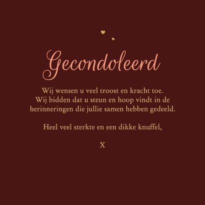 Condoleancekaart klassiek stijlvol bloemen rouw 3