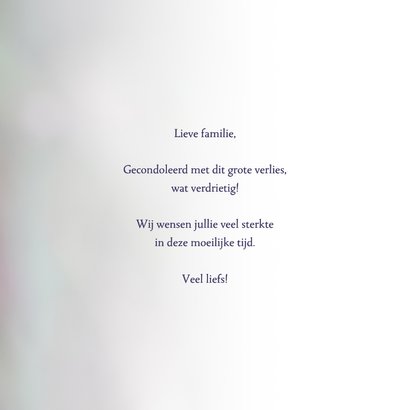 Condoleancekaart korenbloem met oprechte deelneming 3