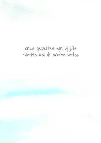 Condoleancekaart lief kind blauw 3