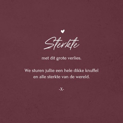 Condoleancekaart liefde en troost hartje 3