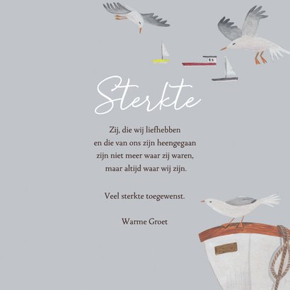 Condoleancekaart meeuwen boven de zee 3
