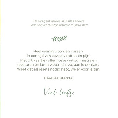 Condoleancekaart met een foto van bloeiende narcissen 3
