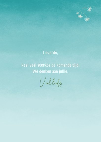 Condoleancekaart met een paardebloem 3