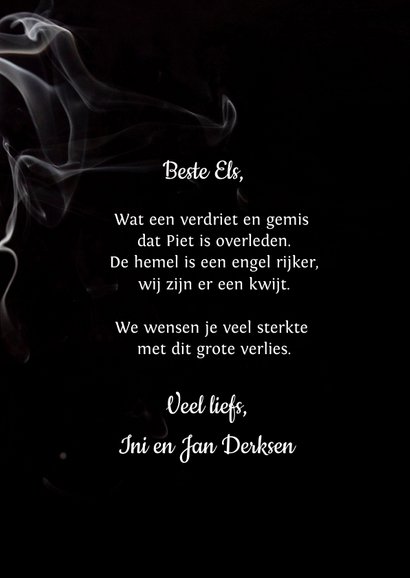 Condoleancekaart met engel 3